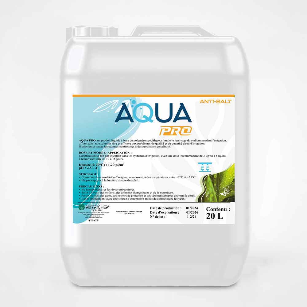 AQUA PRO Anti-Sel –لتعديل ملوحة التربة– Correcteur de Salinité (20 Litres)