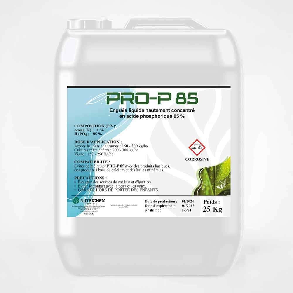 Acide Phosphorique P85 85%-25kg – Solution Phosphatée Concentrée pour Agriculture et Fertigation